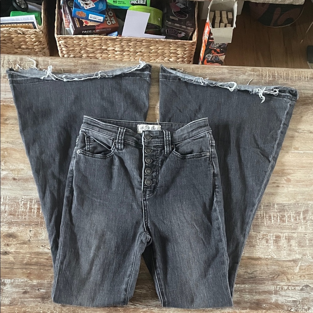 Free People flare jeans button fly